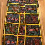 Luna Mola Panel Fabric Panama Animals Printed Vintage dress Size XL Photo 0