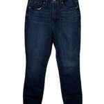 Good American Women’s Good Legs Raw Hem Slim Jeans Dark Wash Size 28 Photo 3