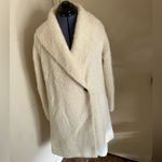 Vince  $825 Fuzzy Knit Boucle Car Coat in Winter White Sz M Photo 3