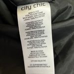 City Chic  Women's Black Faux Leather Vegan Full Zip Biker Moto Coat Jacket Sz S Photo 4