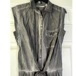 Soft Surroundings  Camilla Front Tie Pockets Jumpsuit Grey Size XS Woman’s Photo 2