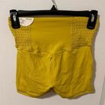Aerie  Women's Yellow Bike Shorts Size Small Smocked Waist Activewear‎ NWT Photo 2