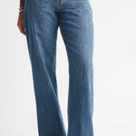 Abercrombie & Fitch Curve Love High Rise The Loose Jeans Womens 28 6 R Blue NWT Photo 0