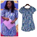 Vineyard Vines  Dress Off Shoulder Sailboat Harbor Women Blue Tencel Resort small Photo 1