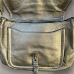 Emporio Armani Armani Emporio Leather‎ Adjustable Strap Shoulder Satchel Bag Silver Turn Lock Photo 5