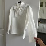 Tanner Fletcher Laurence Pussybow Shirt Size 4 White Photo 3