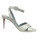 Christian Louboutin  Mariza 85 Satin Sandal White Bridal Shoes Size 41 Photo 3
