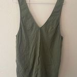 Free People  beach sage green v-neck romper woman’s size small w. Pockets Photo 0