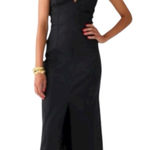 J.Crew  Collection Halter Tie V Neck Sheath Midi Dress Womens Size 4 Black NWT Photo 0