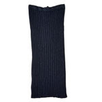 Free People  FP Beach Ribbed Midi Sweater Skirt Cotton Linen Black Veda Small Photo 2