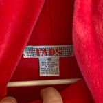 vintage Fads 80s velour red mock neck maxi dress Winter Holiday comfy Warm soft Size M Photo 6