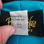 Bob Mackie  Teal Silk Decorative Blazer Photo 5