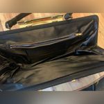 Vintage 1950s La France Petite Needlepoint Wool Clasp Handbag Clutch Purse Black Photo 3