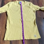 Carhartt  Ribbed 100% Cotton Henley Long Sleeve Shirt Mustard Yellow Photo 5