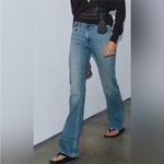 ZARA  Long High Rise Flare Jeans Photo 6