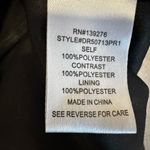 Casual Black and White Geometric Paisley Print Dress. Medium. Dot Pattern Trim. Photo 6