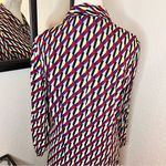 ZARA Geometric Print Midi Dress Multicolored Size Medium Photo 8