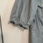 VERO MODA ASOS  Light Blue Puff Sleeve Scallop Hem Button Down Denim Mini Dress M Photo 6