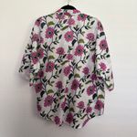 Bindu Floral Casey Blouse in Gerbera Magenta XS White Photo 6