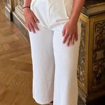 Amazon White pleated cropped trousers from Photo 0