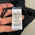 Nation Ltd  Black Smocked Cold Shoulder‎ Snap Top Size XS Photo 5