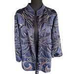 Chico's Chico’s Travelers Collection Black Gold Foil Jacket Size 3 (XL/16) Photo 1