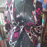 Tory Burch Dabney pink & black wool barbiecore cardigan Photo 0