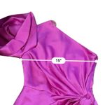 Solace London Marcie One Shoulder Draped Knot Mini Dress in Fuchsia Pink Sz 2 Photo 10