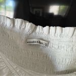 Abercrombie & Fitch White Smocked Puff Sleeve Mini Dress Photo 2