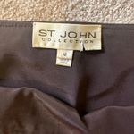 St. John Collection  Chocolate Brown Leather Pencil Skirt size 12 Photo 4