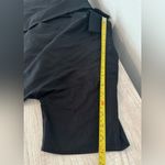 Preston & York Gabby Stretch V-Neck Collared Short Sleeve Dress Black Linen 16 Photo 4