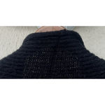 Wooden Ships  Black Open Knit Cardigan Sweater S/M Mohair Blend Lightweight Layer Photo 3
