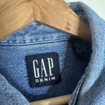 Gap  Denim Shirt L ladies Blue Long Sleeve Button Front Western Pockets y2k 90s Photo 3