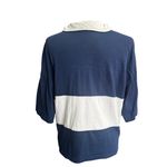 Madewell  Rugby Shirt Navy White Colorblock 100% Cotton Size Large Photo 1