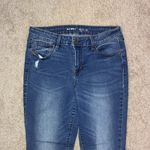 Old Navy Rock Star Mid Rise Distressed Blue Skinny Denim Jeans Women's 8 Photo 1