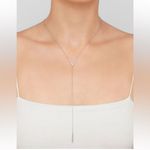 Sterling Silver Swarovski Crystal Accented V Necklace NWOT‎ Photo 1