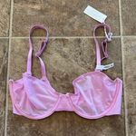 Aerie Smoothez Mesh Balconette Unlined Bra Raspberry Peak 32D Photo 2