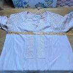 Ramy Brook Winnie Lace Panel Blouse Long Sleeve Tassel Tie Neck Ballet Pink Photo 10