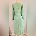 H&M  TREND Green Floral Ditsy Puff Balloon Sleeved Midi Dress size small NWT Photo 12