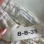 ZARA Jeans Women 4 White Raw Frayed Hem High Rise Skinny Denim Distressed Photo 3