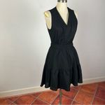 Avec Les Filles  Sleeveless Wrap Dress in Black Photo 1