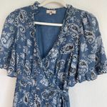 BY TIMO Blue Paisley Midi Wrap Dress Size M Photo 11