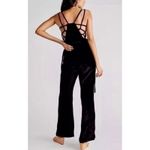 Free People  90s Forever Overalls Crushed Velvet Black size M Photo 10