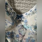 Edikted  Light Blue Floral Ruffle Top Photo 3