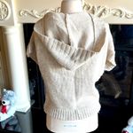 American Eagle  Sweater Natural Oatmeal Oversized Cable knit Hoodie Womens XS S Photo 8