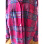 CHAUS WOMAN Plaid Flannel Shirt Jacket Oversized Red Blue Warm Cozy Size 2X Photo 2