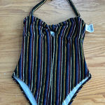 Urban Outfitters NWT  Out From Under Tamara Striped Bodysuit Size Medium Photo 0