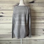 Athleta Borealis Grey Textured Cable Knit Wool Blend Sweater Photo 5