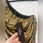 Lulus NWT  Reflections Of Style Shiny Gold One-Shoulder Bodycon Mini Dress Photo 5