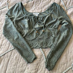 Kirious Cropped Boho Long Sleeve Laced top Photo 0